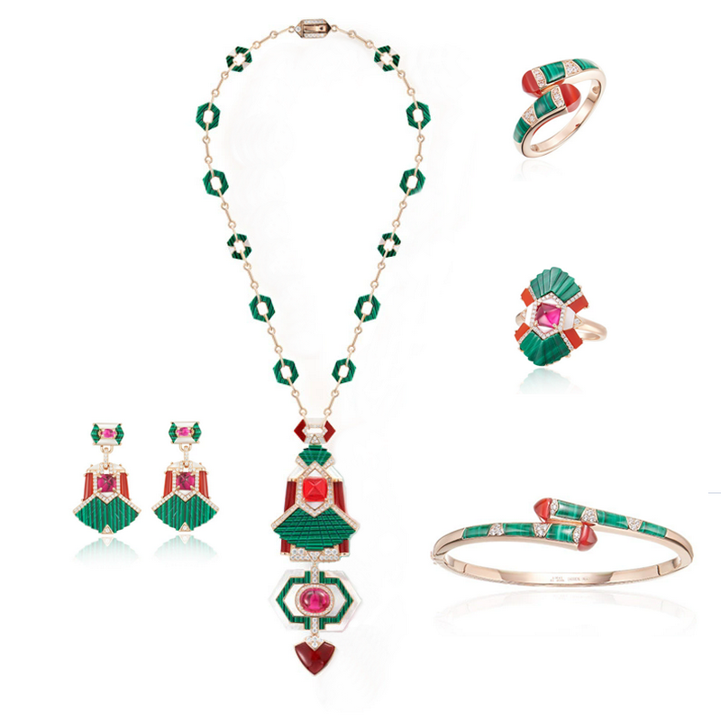 Vintage Collectible Jewelry - ชุดเครื่องประดับสำหรับงานเลี้ยงอาหารค่ำ ดีไซน์เนอร์คอลเลคชั่น ประกอบด้วยแหวน ต่างหู สร้อยข้อมือ สร้อยคอ