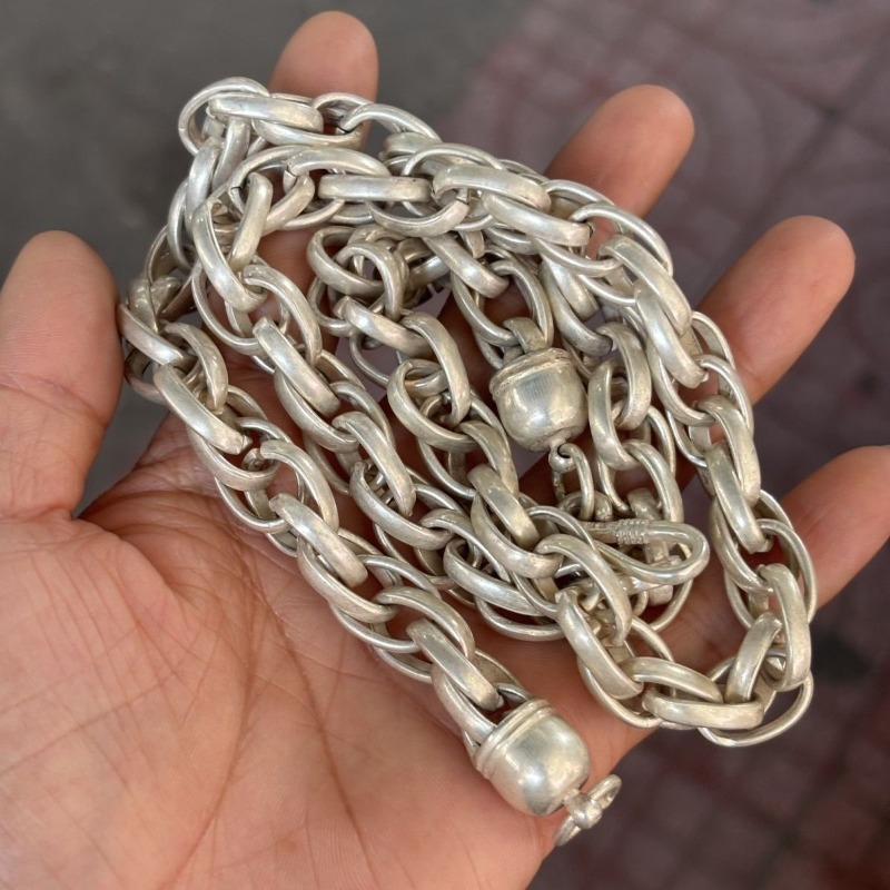 Vintage Collectible Jewelry - สร้อยคอแบบโบราณทรงวงรีเชื่อมต่อกัน, โซ่แบบวินเทจ, เครื่องประดับสะสมสไตล์เรโทร