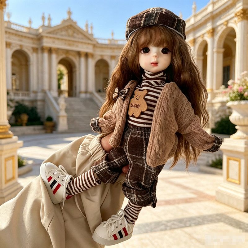 Vintage Collectible Shoes - ชุดเสื้อผ้าตุ๊กตาวินเทจสไตล์ Lazy Wind เหมาะสำหรับตุ๊กตาขนาด 30 ซม.