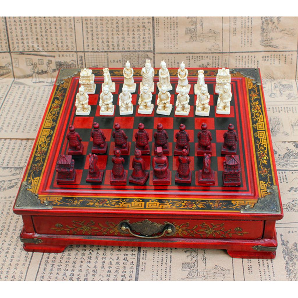 ชุดหมากรุกจีนโบราณ นักรบดินเผา - Vintage Collectible Board Games บทวิจารณ์และราคา