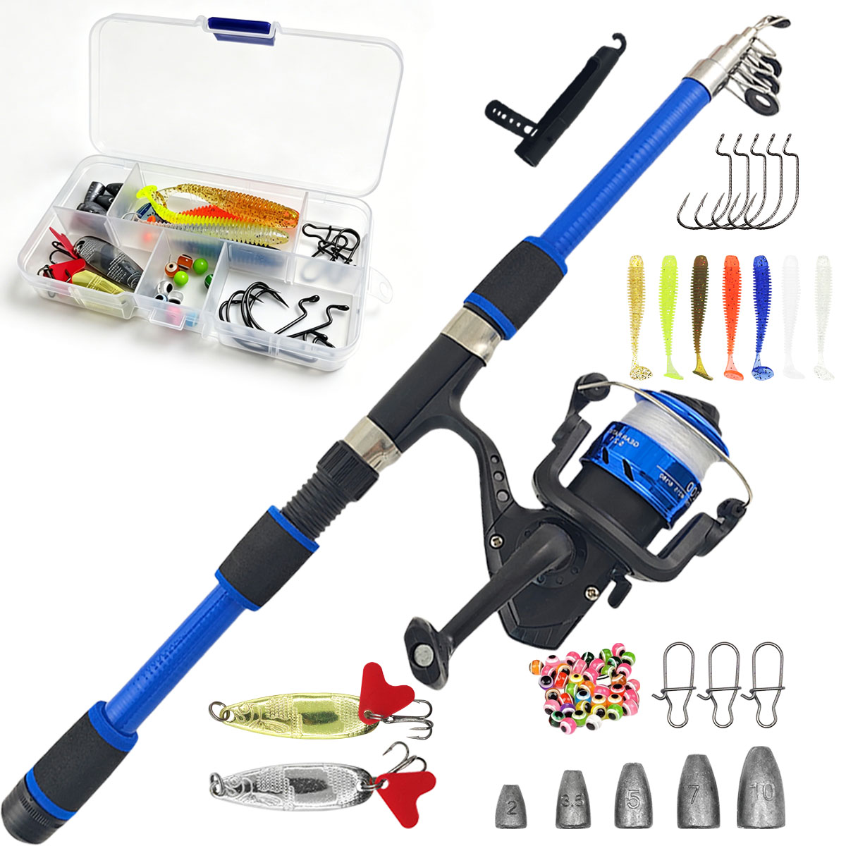 ชุดคันเบ็ดตกปลาพร้อมรอกและเหยื - Developing Tank Reel บทวิจารณ์และราคา
